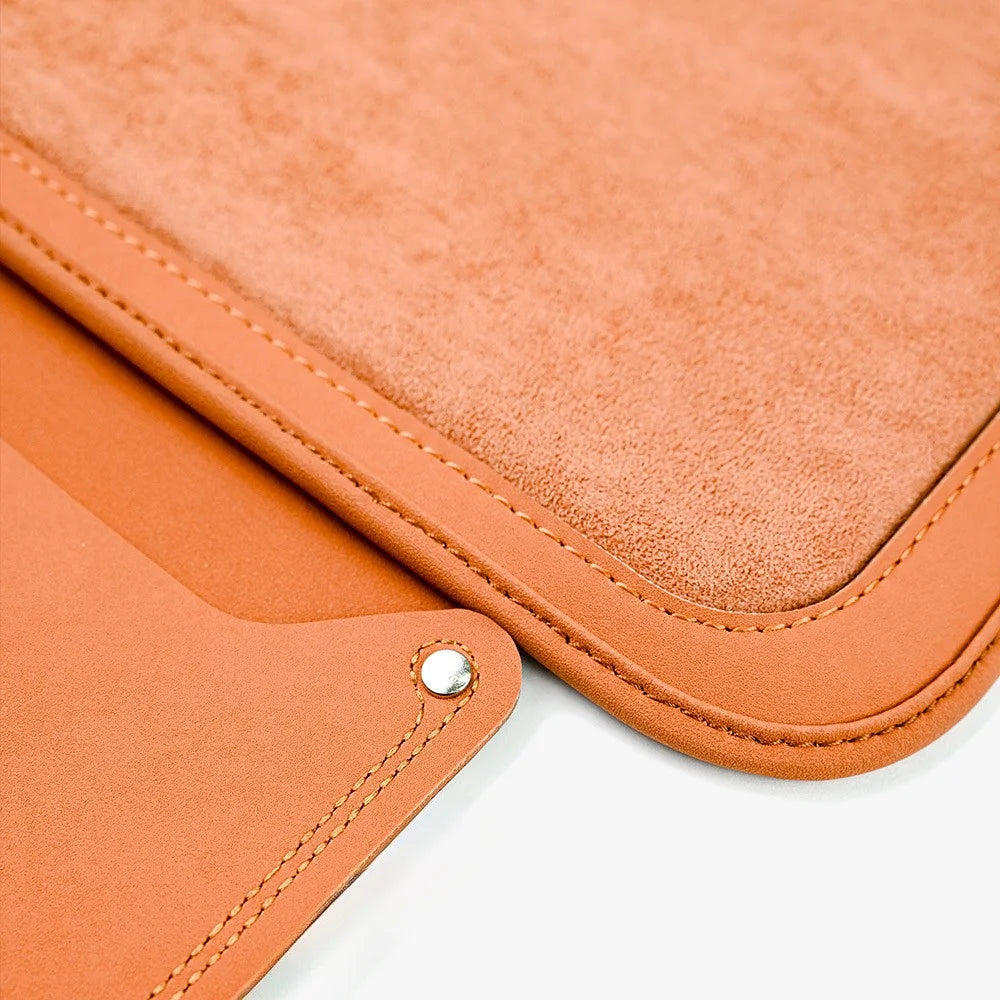 For Performance X3 / X4 / F30 / F06 / F02 Car Armrest Pad Leather Elbow Rest Cover with Storage Pocket - Orange - 4