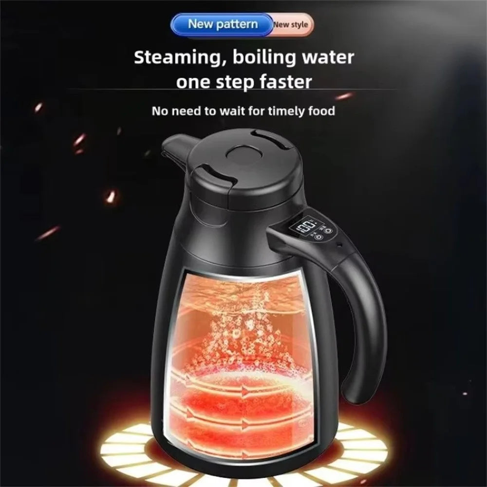 1200ml Electric Kettle for 12V / 24V Car Smart Temperature Control Dual Layer Stainless Steel Water Heater Pot (BPA Free, No FDA) - 4