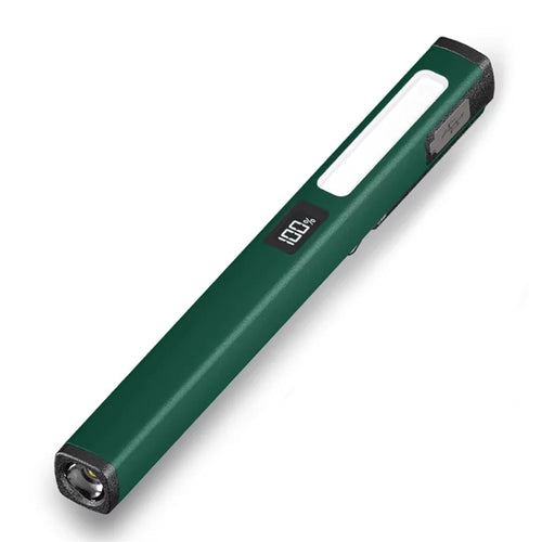 IPX4 Waterproof Mini Pen Light for Camping Work Repair 6 Modes Outdoor Magnetic Flashlight - Green - 1