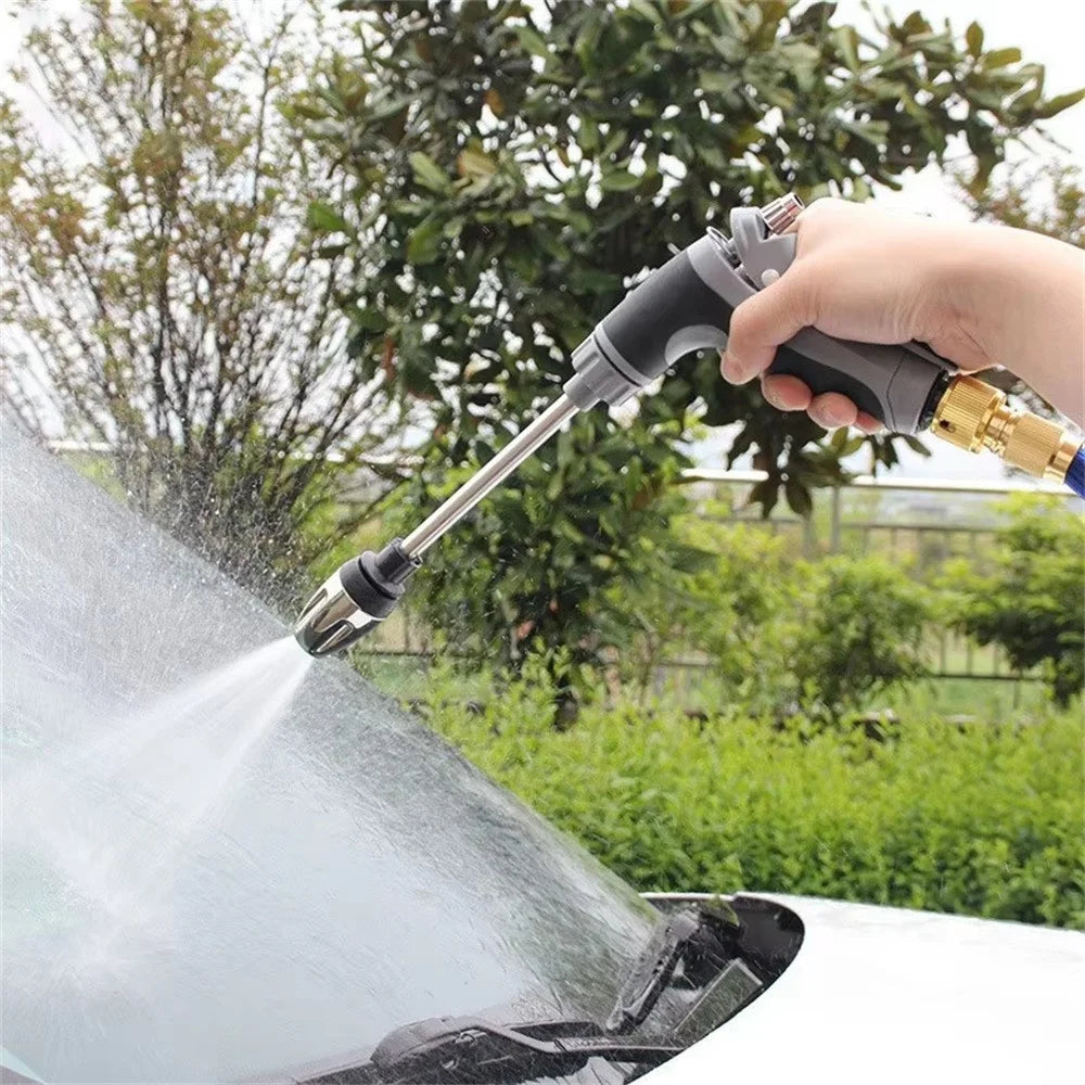 T8 Extended Pole High Pressure Handheld Water Gun for Car Wash Foam Sprayer Cleaning Tool - Blue - 2