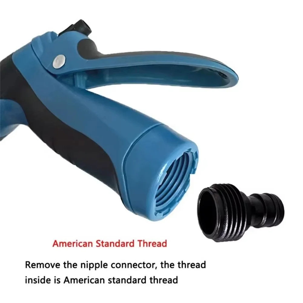 T8 Extended Pole High Pressure Handheld Water Gun for Car Wash Foam Sprayer Cleaning Tool - Blue - 6