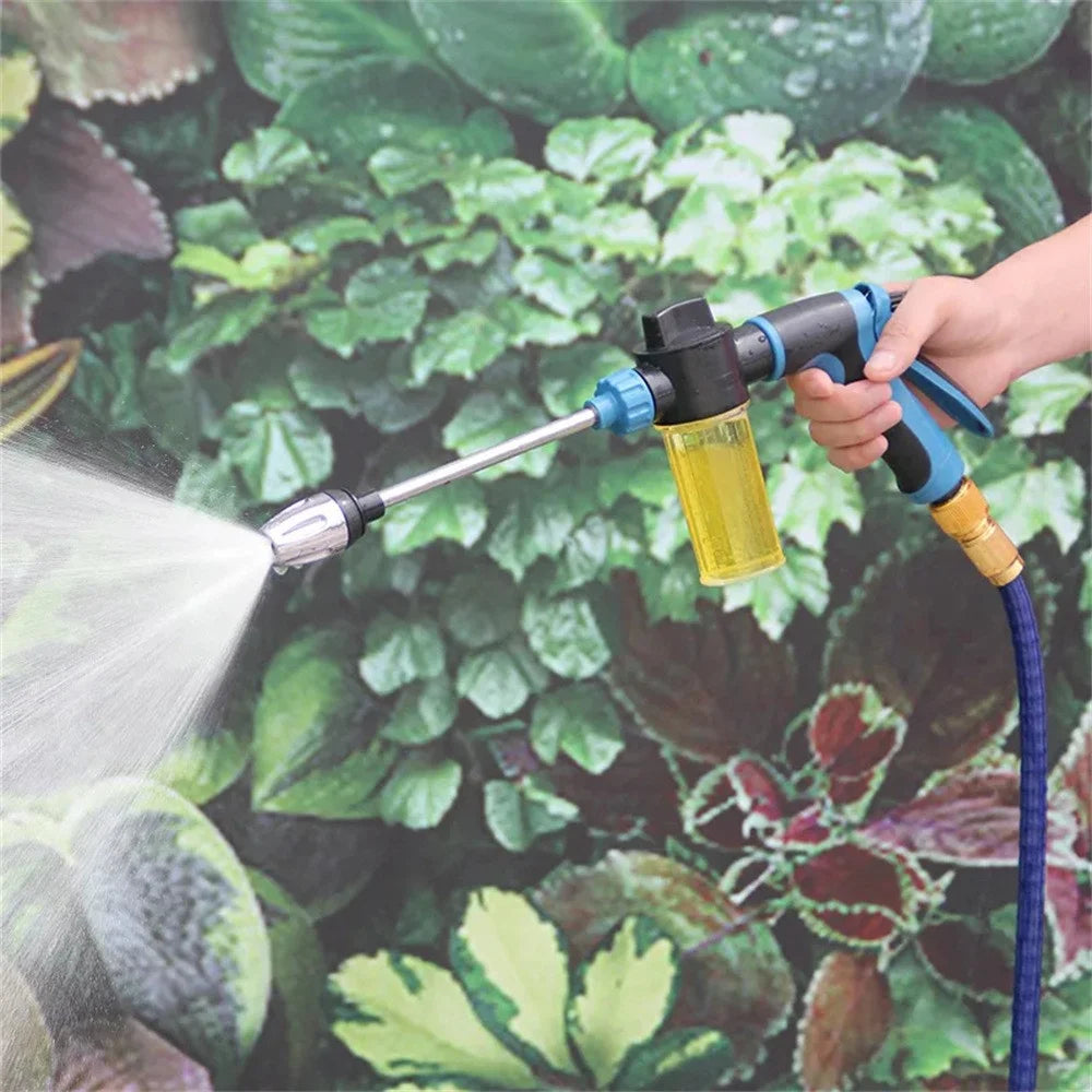 T8 Extended Pole High Pressure Handheld Water Gun for Car Wash Foam Sprayer Cleaning Tool - Blue - 7