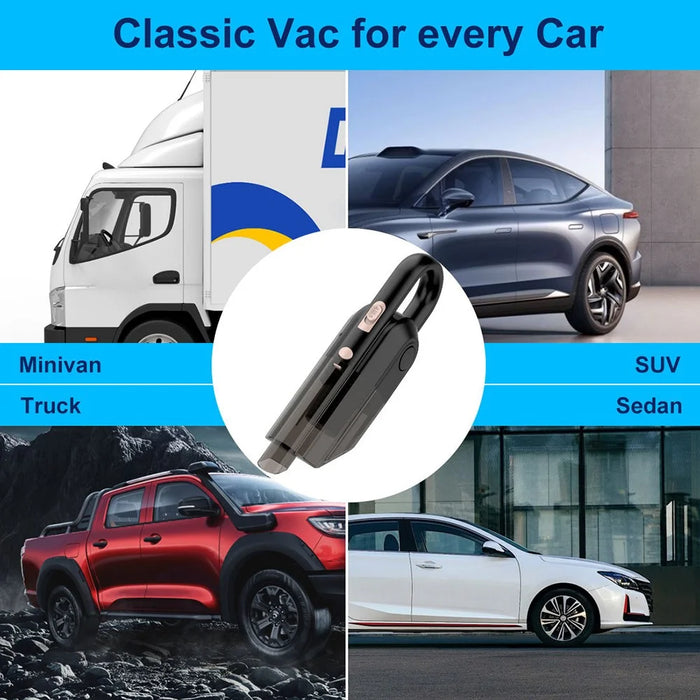 Portable 12000Pa Vacuum Cleaner for Car Home Strong Suction Cordless Handheld Cleaning Machine - 5