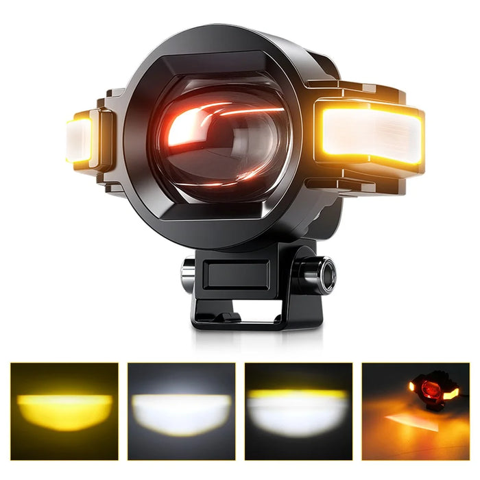M15 1Pc Motorcycle Auxiliary Lamp IP68 Waterproof High Brightness Aluminum Alloy DRL LED Spotlight - 1