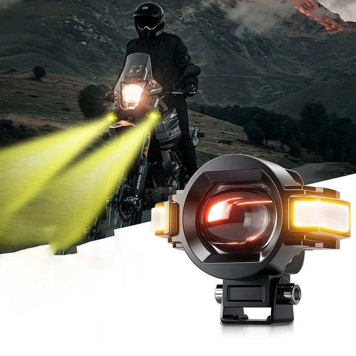 M15 1Pc Motorcycle Auxiliary Lamp IP68 Waterproof High Brightness Aluminum Alloy DRL LED Spotlight - 2
