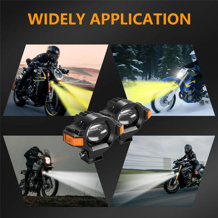 M15 2Pcs Motorcycle Auxiliary Lamp IP68 Waterproof High Brightness Aluminum Alloy DRL LED Spotlight - 7