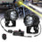 SK2 2Pcs Motorcycle Auxiliary Lights 6 Modes High Low Beam Gourd Shaped Lens LED Spotlight - 2