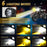 SK2 2Pcs Motorcycle Auxiliary Lights 6 Modes High Low Beam Gourd Shaped Lens LED Spotlight - 4