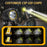SK2 2Pcs Motorcycle Auxiliary Lights 6 Modes High Low Beam Gourd Shaped Lens LED Spotlight - 6