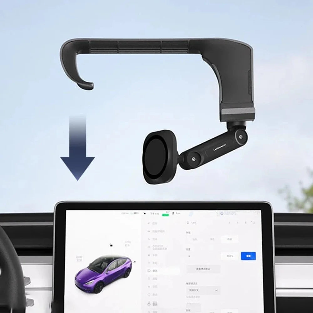 LD-TS1-M4 For Tesla Model 3  /  Y Central Control Screen Magnetic Cell Phone Holder Car 15W Wireless Charger Adjustable Phone Mount - 4