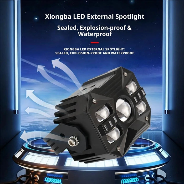 70W High Power LED Spotlight IP67 Waterproof Die Cast Aluminum Motorcycle Headlight - 6