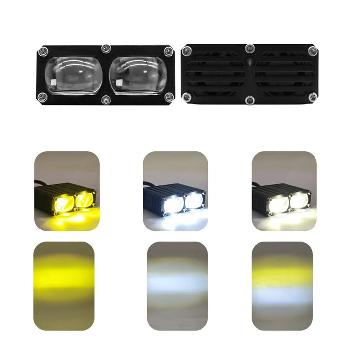 V72 2-LED Motorcycle Fog Light High Power Waterproof LED Headlight for Off-Road Truck SUV - 2