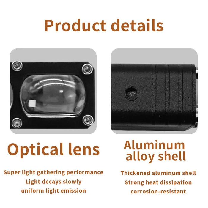 V72 2-LED Motorcycle Fog Light High Power Waterproof LED Headlight for Off-Road Truck SUV - 3