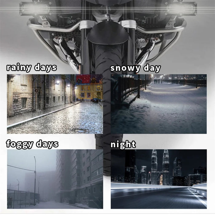 V72 2-LED Motorcycle Fog Light High Power Waterproof LED Headlight for Off-Road Truck SUV - 6