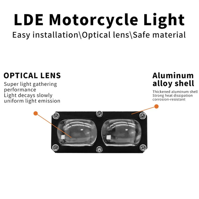 V72 2-LED Motorcycle Fog Light High Power Waterproof LED Headlight for Off-Road Truck SUV - 7