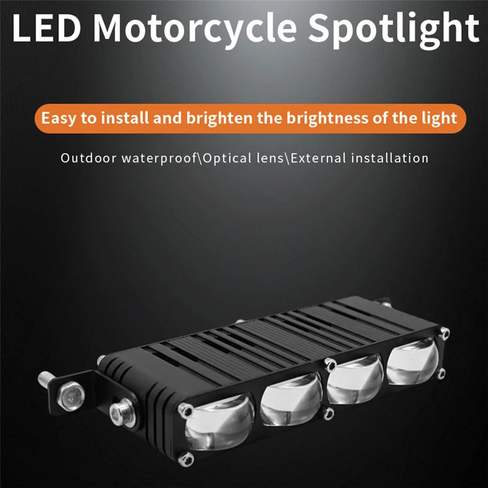 V81 4-LED Motorcycle Fog Light High Power Waterproof LED Headlight for Off-Road Truck SUV - 5