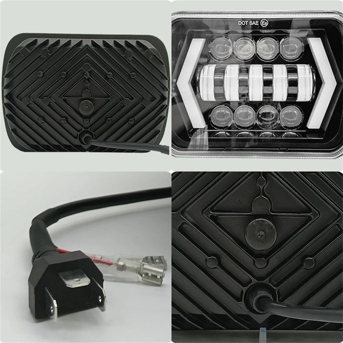 7 Inch LED Headlight with Arrow Turn Signals High Low Beam Offroad Driving Light Daytime Running Lamp - 3