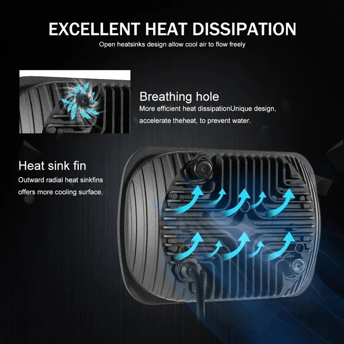 7 Inch LED Headlight with Arrow Turn Signals High Low Beam Offroad Driving Light Daytime Running Lamp - 4