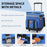 Wheeled Cooler Box 35L Large Capacity Oxford Fabric Insulated Rolling Trolley for Car Travel Outdoor - Dark Grey - 3