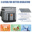 Wheeled Cooler Box 35L Large Capacity Oxford Fabric Insulated Rolling Trolley for Car Travel Outdoor - Dark Grey - 6