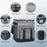 Wheeled Cooler Box 35L Large Capacity Oxford Fabric Insulated Rolling Trolley for Car Travel Outdoor - Dark Grey - 7