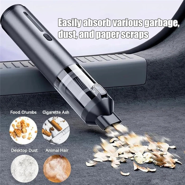 Portable Car Vacuum Cleaner 16000Pa High Suction Handheld Cordless Vacuum Blower for Auto / Home Cleaning - Grey - 5