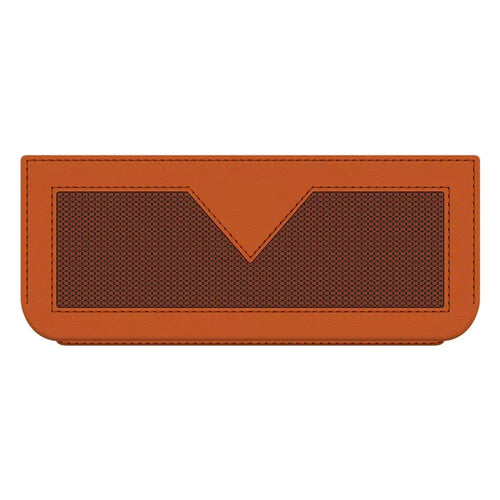PU Leather Car Storage Bag Multi-Functional Mesh Pouch Adhesive Phone Holder for Vehicle Interior Organization - Orange - 1