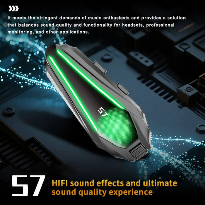 S7 PRO Motorcycle Helmet IP67 Waterproof Bluetooth-Compatible Headset Intercom with 2 in 1 Mic - 3