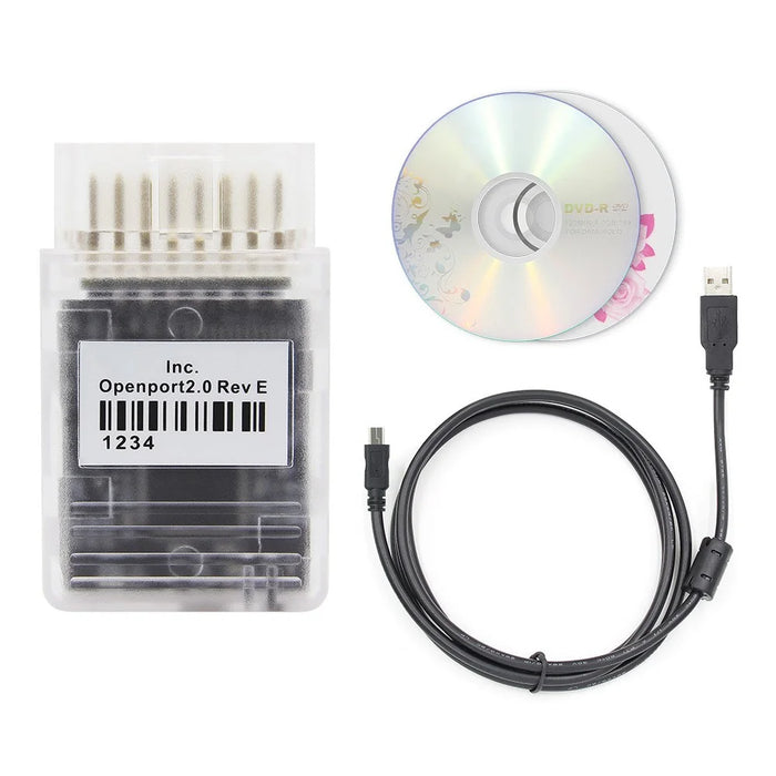 OpenPort 2.0 ECU Flash OBD / OBD2 Tuning Car Diagnostic Tool J2534 Scanner with Recording Disc - 1