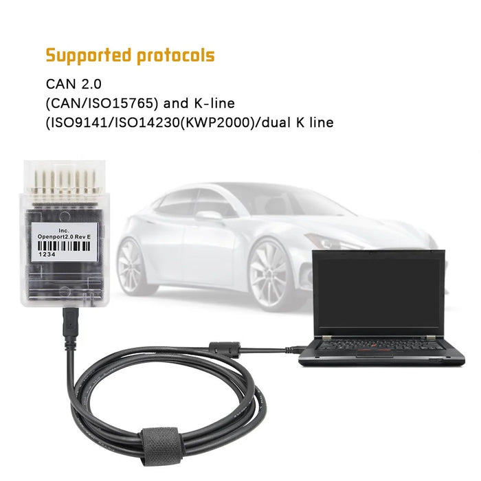 OpenPort 2.0 ECU Flash OBD / OBD2 Tuning Car Diagnostic Tool J2534 Scanner with Recording Disc - 5