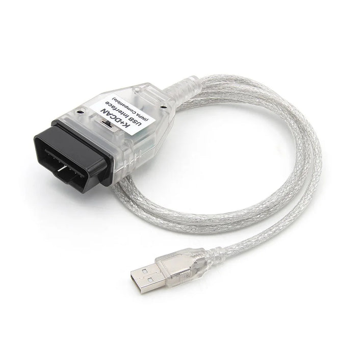 K + DCAN K-CAN FTDI Chip for E60 / E61 / E83 / E81 / E87 OBD2 Auto Car Diagnostic Tool OBD 2 Scanner USB Interface Cable - White - 5