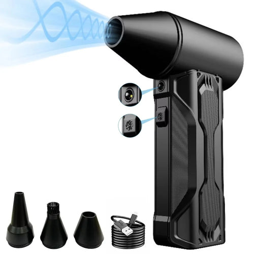 160000 RPM Turbo Fan Blower Portable Wireless Dust Blower with LED Light 5000mAh Rechargeable Air Blower - 1