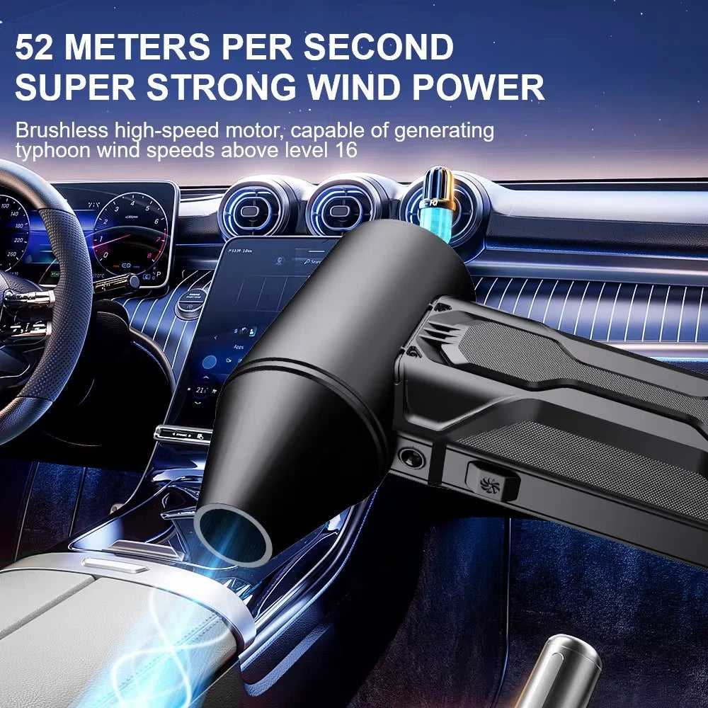160000 RPM Turbo Fan Blower Portable Wireless Dust Blower with LED Light 5000mAh Rechargeable Air Blower - 4