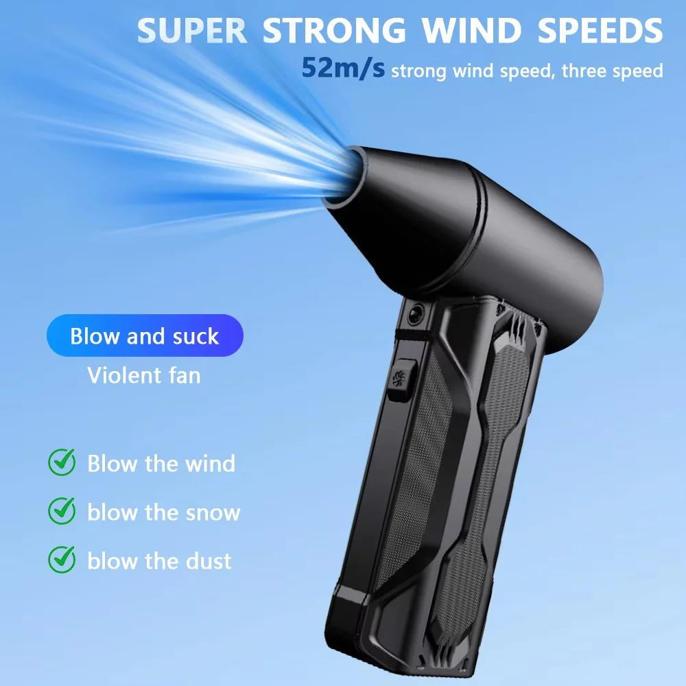 160000 RPM Turbo Fan Blower Portable Wireless Dust Blower with LED Light 5000mAh Rechargeable Air Blower - 6