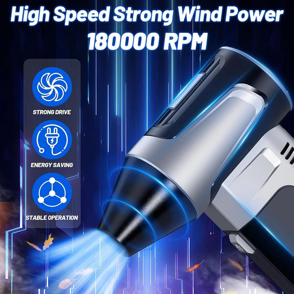 160000 RPM Handheld Turbo Fan High Speed Brushless Motor Dust Blower Wireless Portable Fan for Home Outdoor - 6