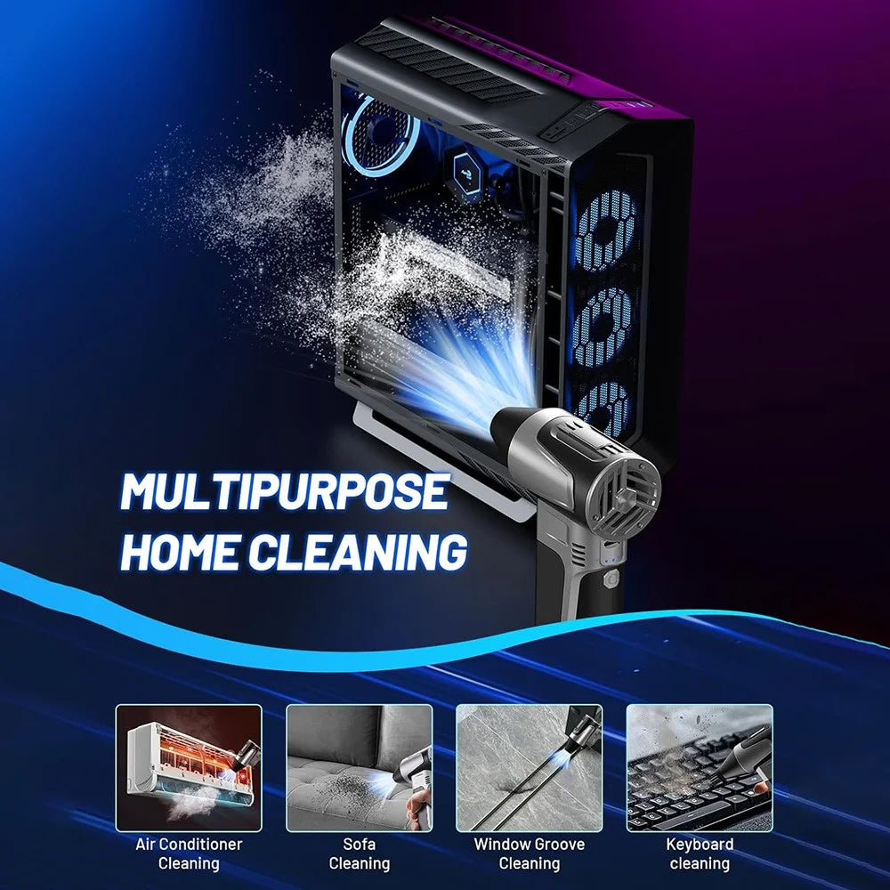 160000 RPM Handheld Turbo Fan High Speed Brushless Motor Dust Blower Wireless Portable Fan for Home Outdoor - 7