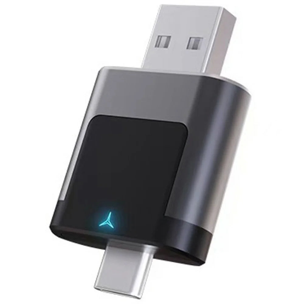 306AC 2 in 1 USB + Type-C Wireless CarPlay Android Auto Adapter for iPhone  /  Android Phones Wired to Wireless Dongle - 1