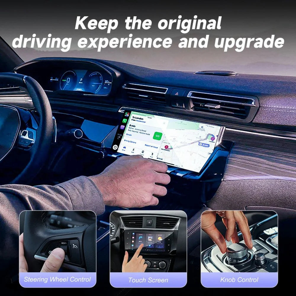 306AC 2 in 1 USB + Type-C Wireless CarPlay Android Auto Adapter for iPhone  /  Android Phones Wired to Wireless Dongle - 6
