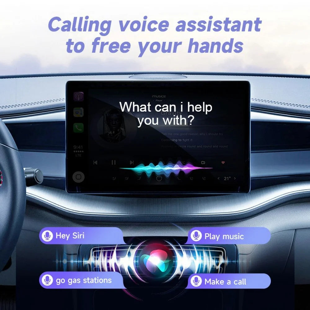 306AC 2 in 1 USB + Type-C Wireless CarPlay Android Auto Adapter for iPhone  /  Android Phones Wired to Wireless Dongle - 7