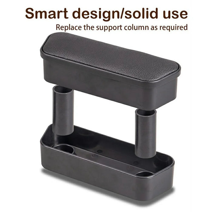 Multi-Functional Storage Car Armrest Elbow Pad Height-Adjustable Vehicle Armrest Box Cushion - Black - 5