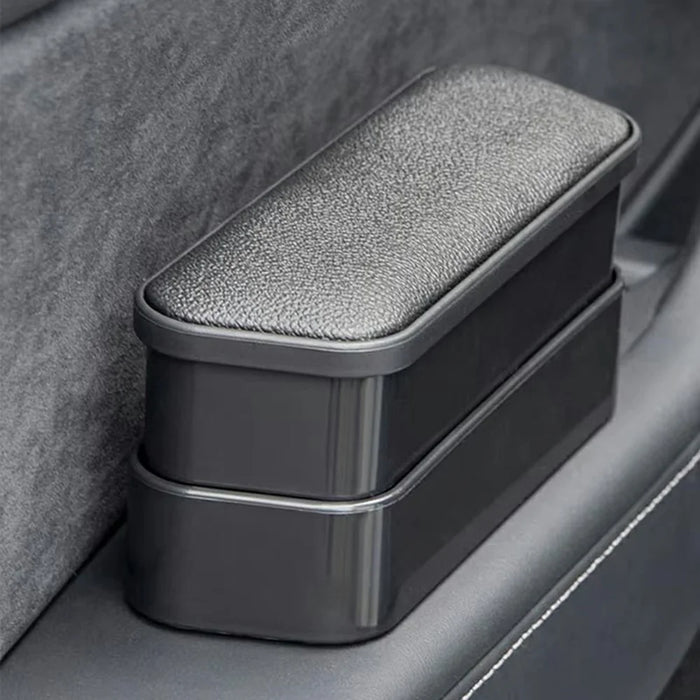 Multi-Functional Storage Car Armrest Elbow Pad Height-Adjustable Vehicle Armrest Box Cushion - Black - 7