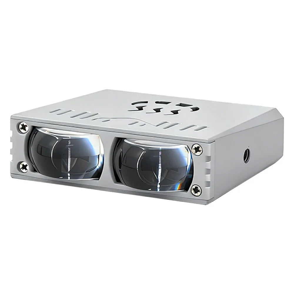S10 1Pc 35W 2-LED Ultra Thin Car Grille Light with Cooling Fan Dual Color Motorcycle Auxiliary Driving Lamp - 1