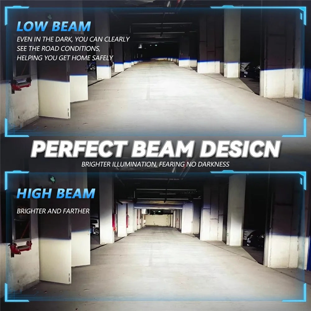 T02 1Pc 2.5 Inch Blue Film Lens Glare Free High Brightness Spotlight High Low Beam Car Headlight - 4