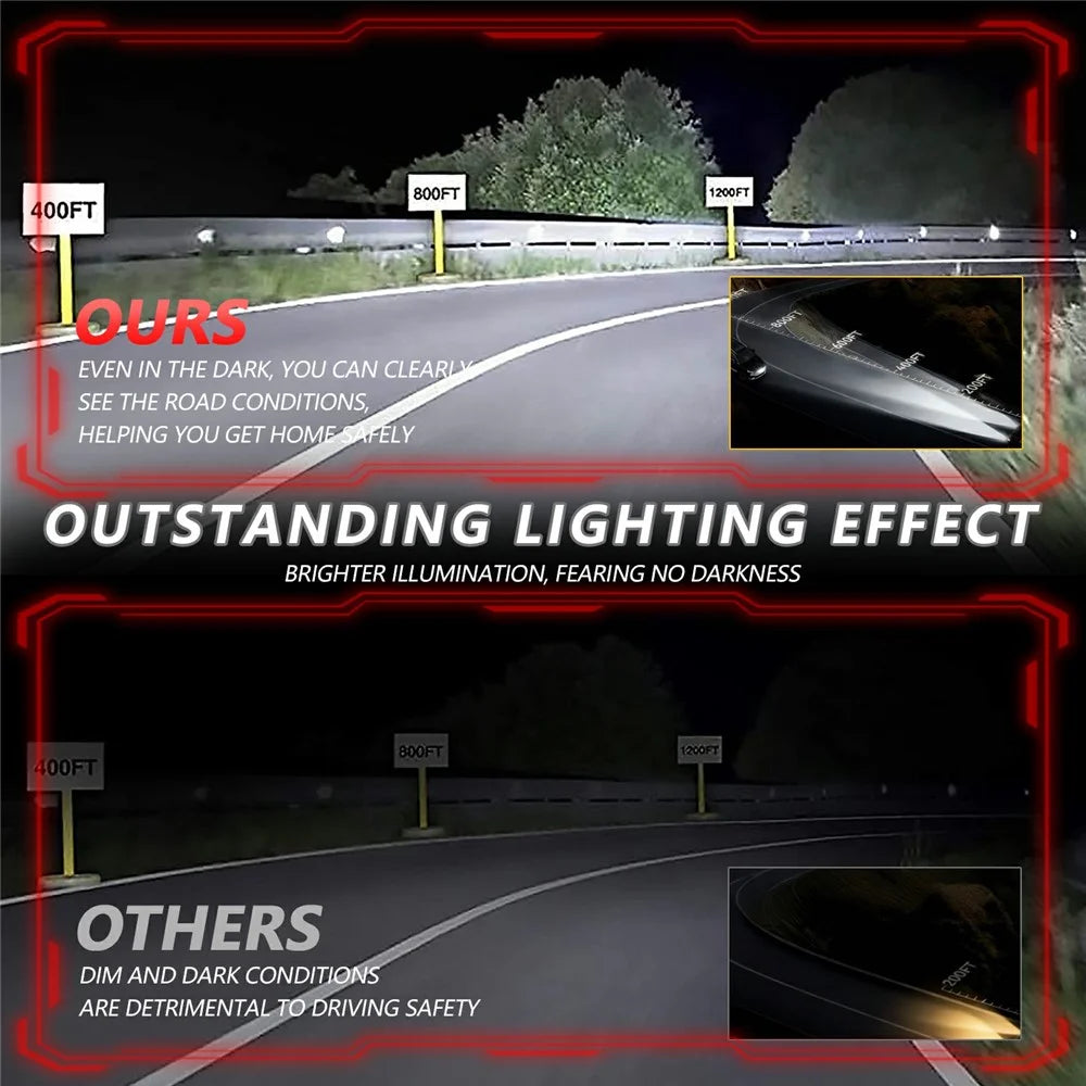 S9 1Pc 50W Dual Lens Motorcycle Spotlight Aluminum Alloy Housing High Low Beam LED Auxiliary Light - 4