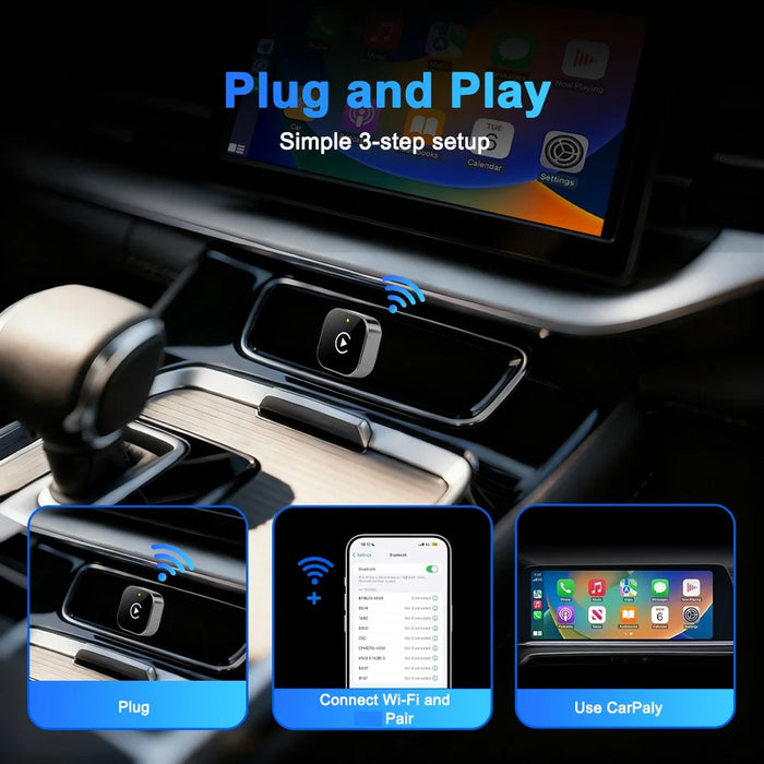 M68 2 in 1 AI Box Wireless Car Adapter for Car Play  /  Android Auto Vehicles Wired to Wireless Converter - 4