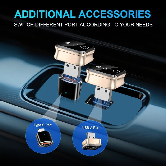 M70 4 in 1 Smart Screen Mirroring Adapter Car Play  /  Android Auto Wired to Wireless Converter for AirPlay  /  Miracast - 5