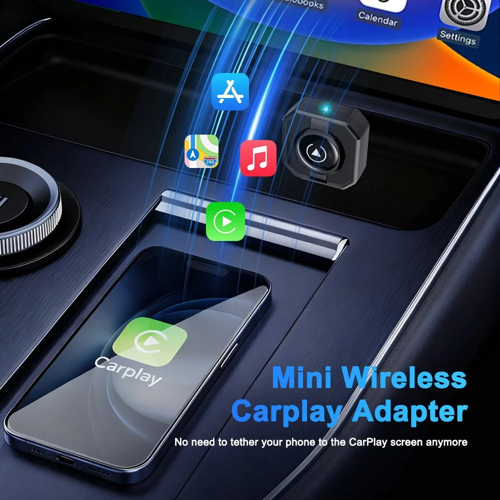 M32 2 in 1 AI Box Wireless Car Adapter for Car Play / Android Auto Vehicles Wired to Wireless Converter - Black - 2