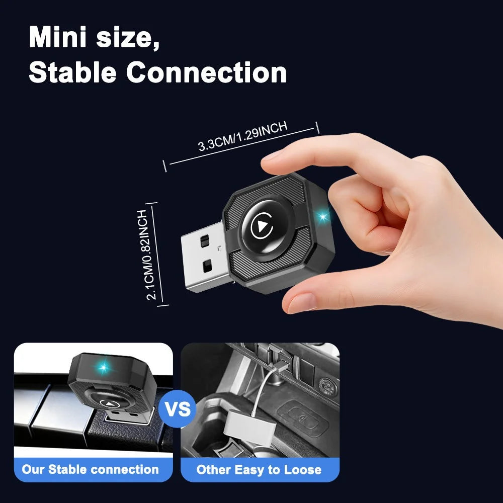 M32 2 in 1 AI Box Wireless Car Adapter for Car Play / Android Auto Vehicles Wired to Wireless Converter - Black - 3