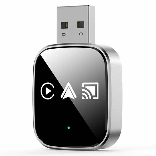 TYS-4222M 3 in 1 Mirror Wireless Car Play Adapter for Car Play / Android Auto Vehicles Wired to Wireless Converter Support Airplay - Black - 1