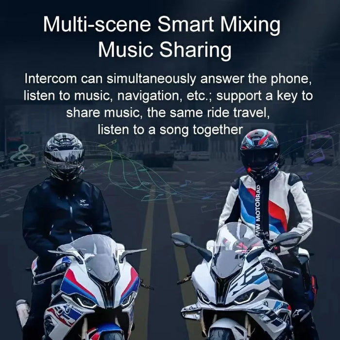 Y12 Pro Motorcycle Helmet Intercom Headset Wireless Hands-Free Earphones Hard Microphone for Riding - Black - 5